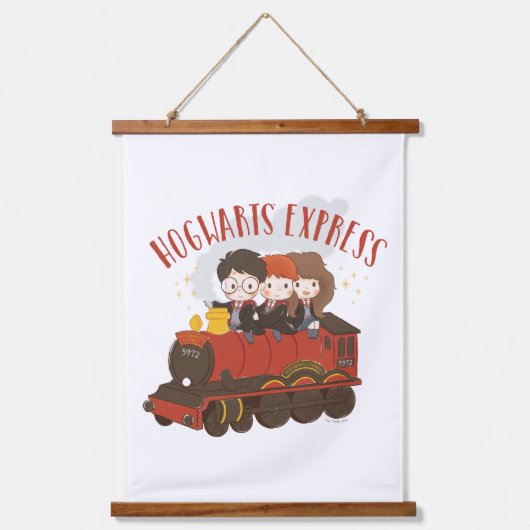 Chibi HOGWARTS EXPRESS™ Ride Wandteppich Mit Holzrahmen (Vorderseite)