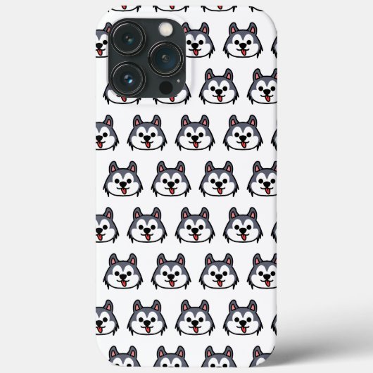 Chibi Husky patern - Cartoon-Hund-Stil Case-Mate iPhone Hülle (Rückseite)