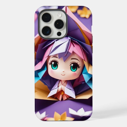 Chibi in Origami iPhone Hülle (Rückseite)