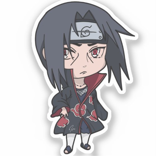 Chibi Itachi Uchiha - Anime Style Sticker (Vorderseite)