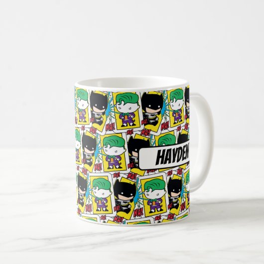Chibi Joker and Batman Playing Card Pattern Kaffeetasse (VorderseiteRechts)