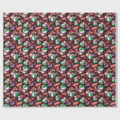 Chibi Joker and Harley Heart Pattern Geschenkpapier (Flach)