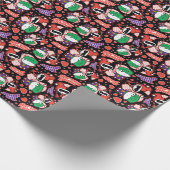 Chibi Joker and Harley Heart Pattern Geschenkpapier (Ecke)