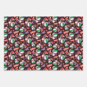 Chibi Joker and Harley Heart Pattern Geschenkpapier Set (Vorderseite 2)
