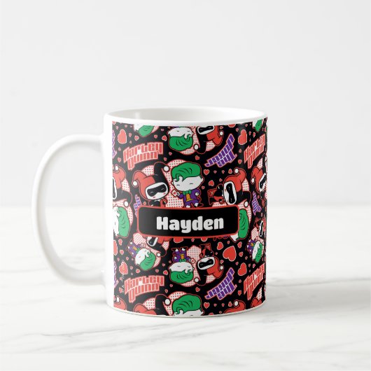 Chibi Joker and Harley Heart Pattern Kaffeetasse (Links)