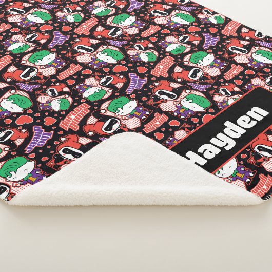 Chibi Joker and Harley Heart Pattern Sherpadecke (3/4)
