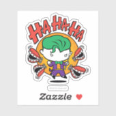 Chibi-Joker mit Spielzeugzähnen Aufkleber (Blatt)