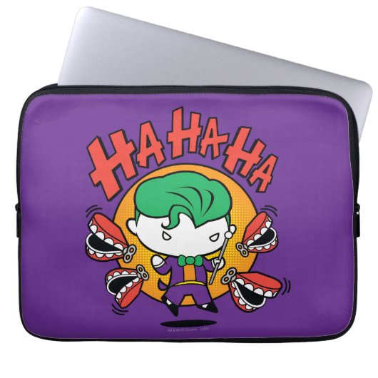 Chibi-Joker mit Spielzeugzähnen Laptopschutzhülle (Vorderseite)