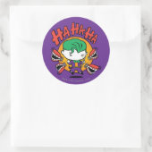Chibi-Joker mit Spielzeugzähnen Runder Aufkleber (Tasche)