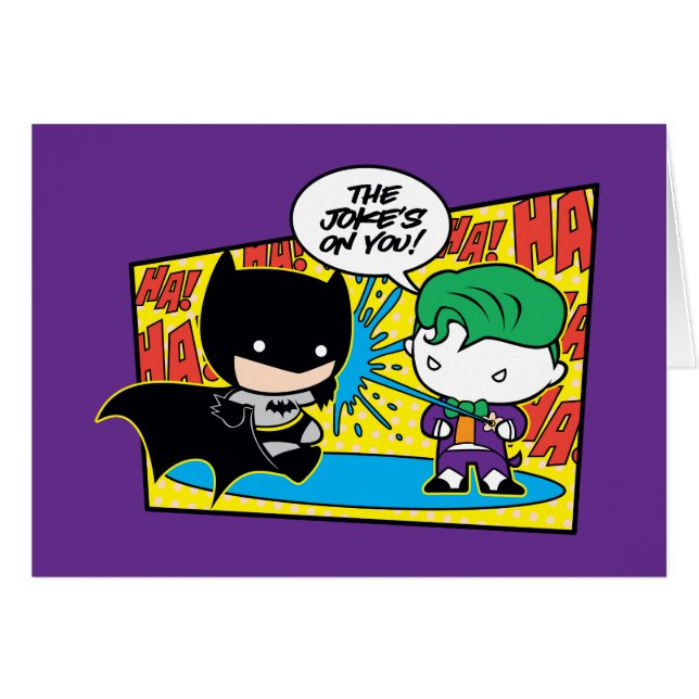 Chibi Joker Pranking Chibi Batman (Vorderseite (Horizontal))