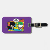 Chibi Joker Pranking Chibi Batman Gepäckanhänger (Vorderseite horizontal)