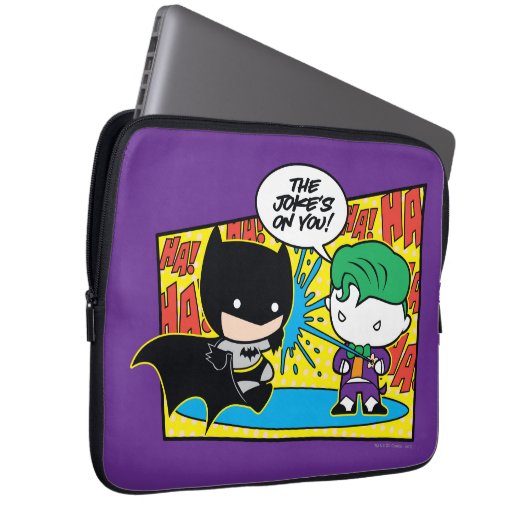 Chibi Joker Pranking Chibi Batman Laptopschutzhülle (Vorne Rechts)