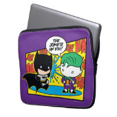 Chibi Joker Pranking Chibi Batman Laptopschutzhülle (Vorderseite Links)