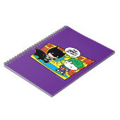 Chibi Joker Pranking Chibi Batman Notizblock (Linke Seite)