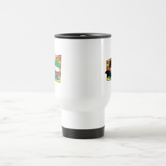 Chibi Joker Pranking Chibi Batman Reisebecher (Mittel)