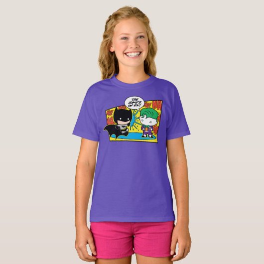 Chibi Joker Pranking Chibi Batman T-Shirt (Vorne ganz)