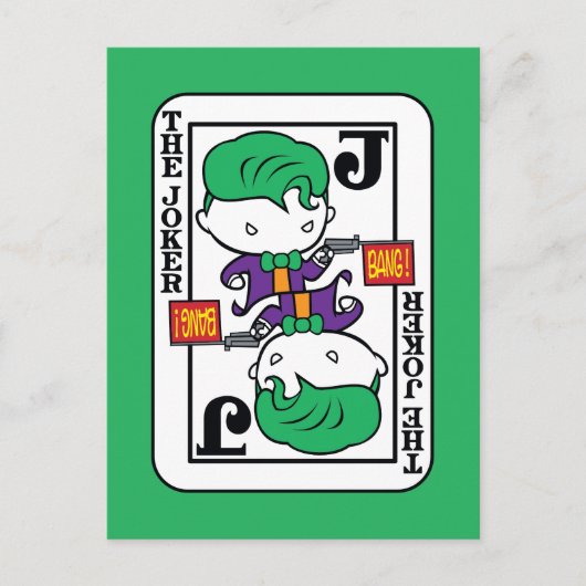 Chibi Joker Spielkarte Postkarte (Vorderseite)