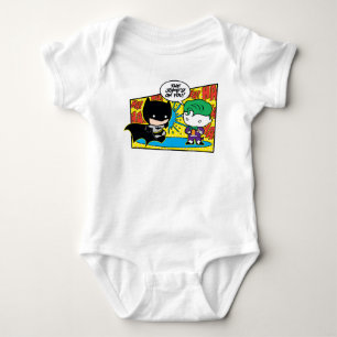 Chibi Joker spielt Chibi Batman einen Streich Baby Strampler