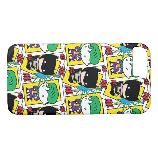Chibi-Joker und Batman-Kartenmuster Case-Mate iPhone Hülle (Rückseite (Horizontal))