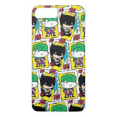 Chibi-Joker und Batman-Kartenmuster Case-Mate iPhone Hülle (Rückseite)