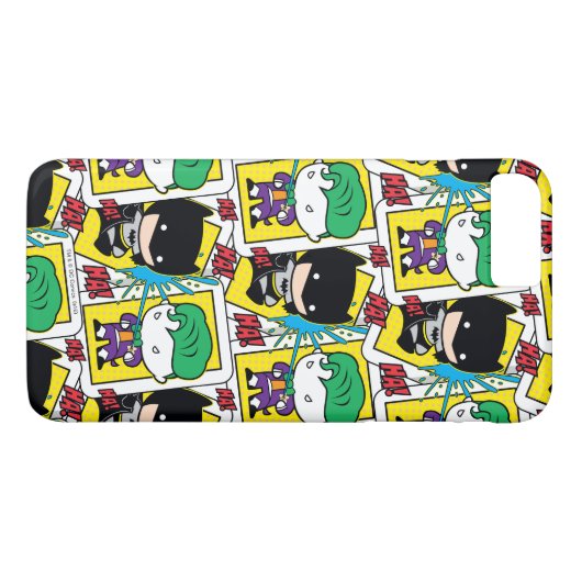 Chibi-Joker und Batman-Kartenmuster Case-Mate iPhone Hülle (Rückseite (Horizontal))