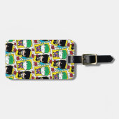 Chibi-Joker und Batman-Kartenmuster Gepäckanhänger (Vorderseite horizontal)