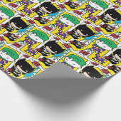 Chibi-Joker und Batman-Kartenmuster Geschenkpapier (Ecke)