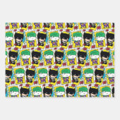 Chibi-Joker und Batman-Kartenmuster Geschenkpapier Set (Vorderseite 3)