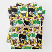 Chibi-Joker und Batman-Kartenmuster Geschenkpapier Set (Beispiel)