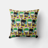 Chibi-Joker und Batman-Kartenmuster Kissen (Rückseite)