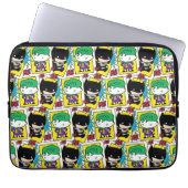 Chibi-Joker und Batman-Kartenmuster Laptopschutzhülle (Vorderseite)