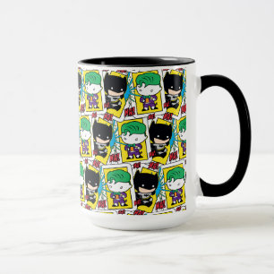 Chibi-Joker und Batman-Kartenmuster Tasse