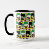 Chibi-Joker und Batman-Kartenmuster Tasse (Links)