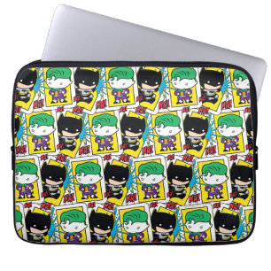 Chibi Joker und Batman Spielkartenmuster Laptopschutzhülle