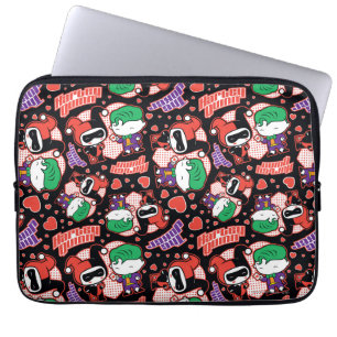 Chibi Joker und Harley Heart Muster Laptopschutzhülle