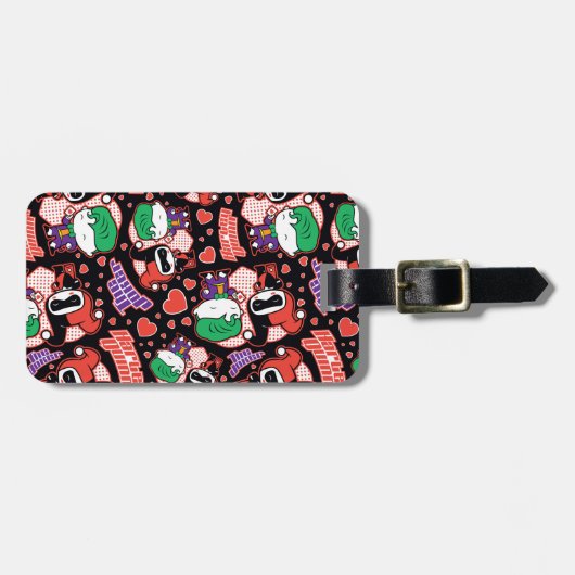 Chibi Joker und Harley Heart Pattern Gepäckanhänger (Vorderseite horizontal)