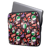 Chibi Joker und Harley Heart Pattern Laptopschutzhülle (Vorderseite Links)