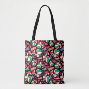 Chibi Joker und Harley Heart Pattern Tasche