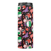 Chibi Joker und Harley Heart Pattern Thermosbecher (Rückseite)