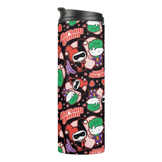 Chibi Joker und Harley Heart Pattern Thermosbecher (Nach rechts gedreht)