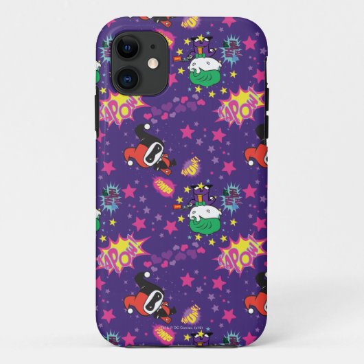 Chibi Joker und Harley Pattern Case-Mate iPhone Hülle (Rückseite)