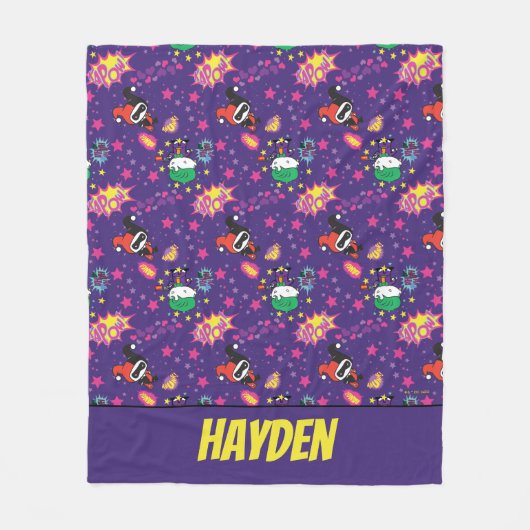 Chibi Joker und Harley Pattern Fleecedecke (Vorderseite)