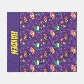 Chibi Joker und Harley Pattern Fleecedecke (Vorderseite (Horizontal))