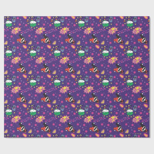 Chibi Joker und Harley Pattern Geschenkpapier (Flach)