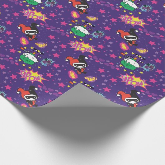 Chibi Joker und Harley Pattern Geschenkpapier (Ecke)