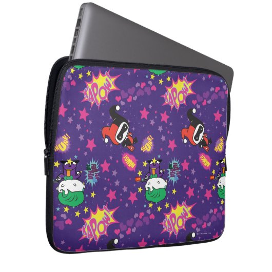 Chibi Joker und Harley Pattern Laptopschutzhülle (Vorne Rechts)
