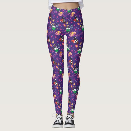 Chibi Joker und Harley Pattern Leggings (Vorderseite)