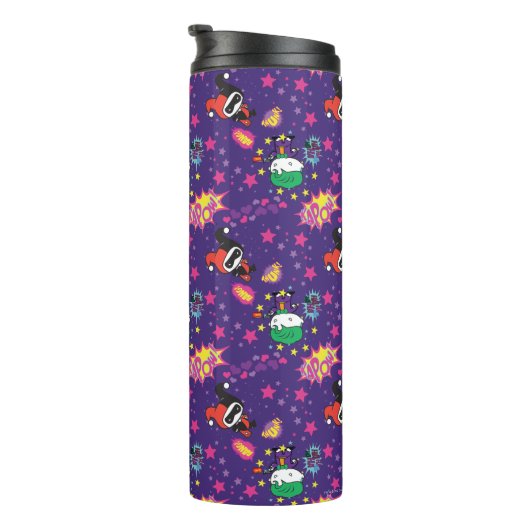 Chibi Joker und Harley Pattern Thermosbecher (Nach rechts gedreht)