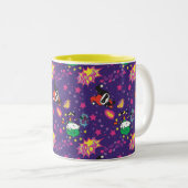 Chibi Joker und Harley Pattern Zweifarbige Tasse (VorderseiteRechts)