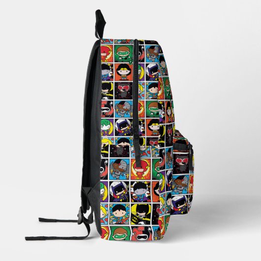 Chibi Justice League Character Pattern Bedruckter Rucksack (Links)